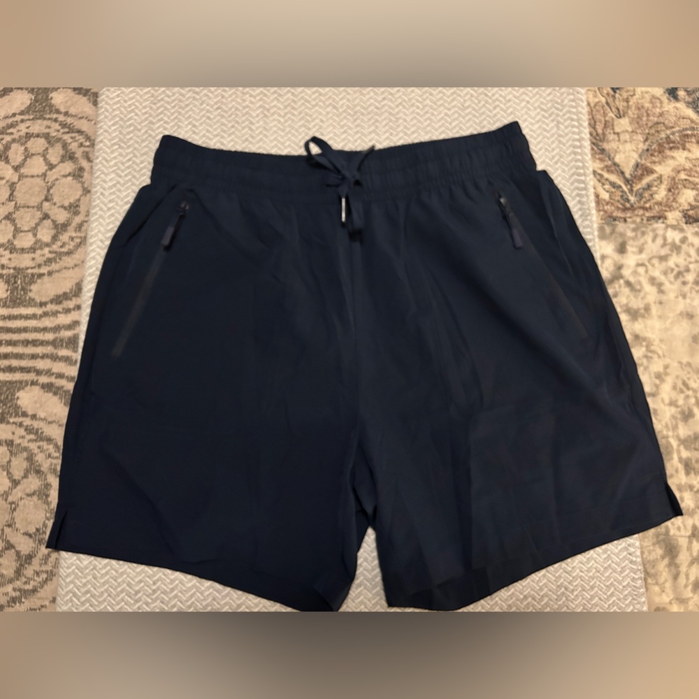 Ladies Navy Athletic Shorts